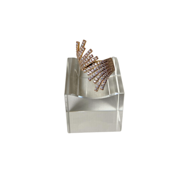 Anel Strass Dourado