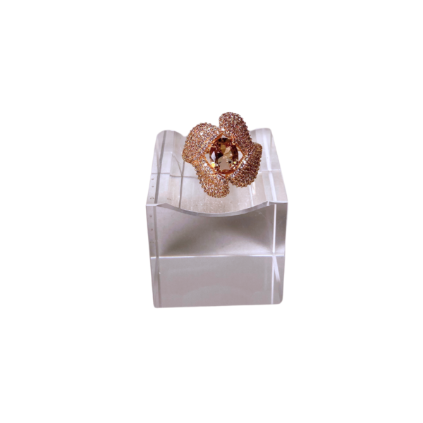 Anel Flor com Pedra