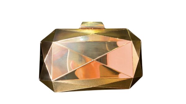 Clutch Metalizada Dourada M